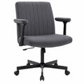 Silla de oficina ajustable en altura de tela con base metálica y apoyabrazos