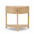 Mesa consola de madera con dos cajones 76x35x80 cm