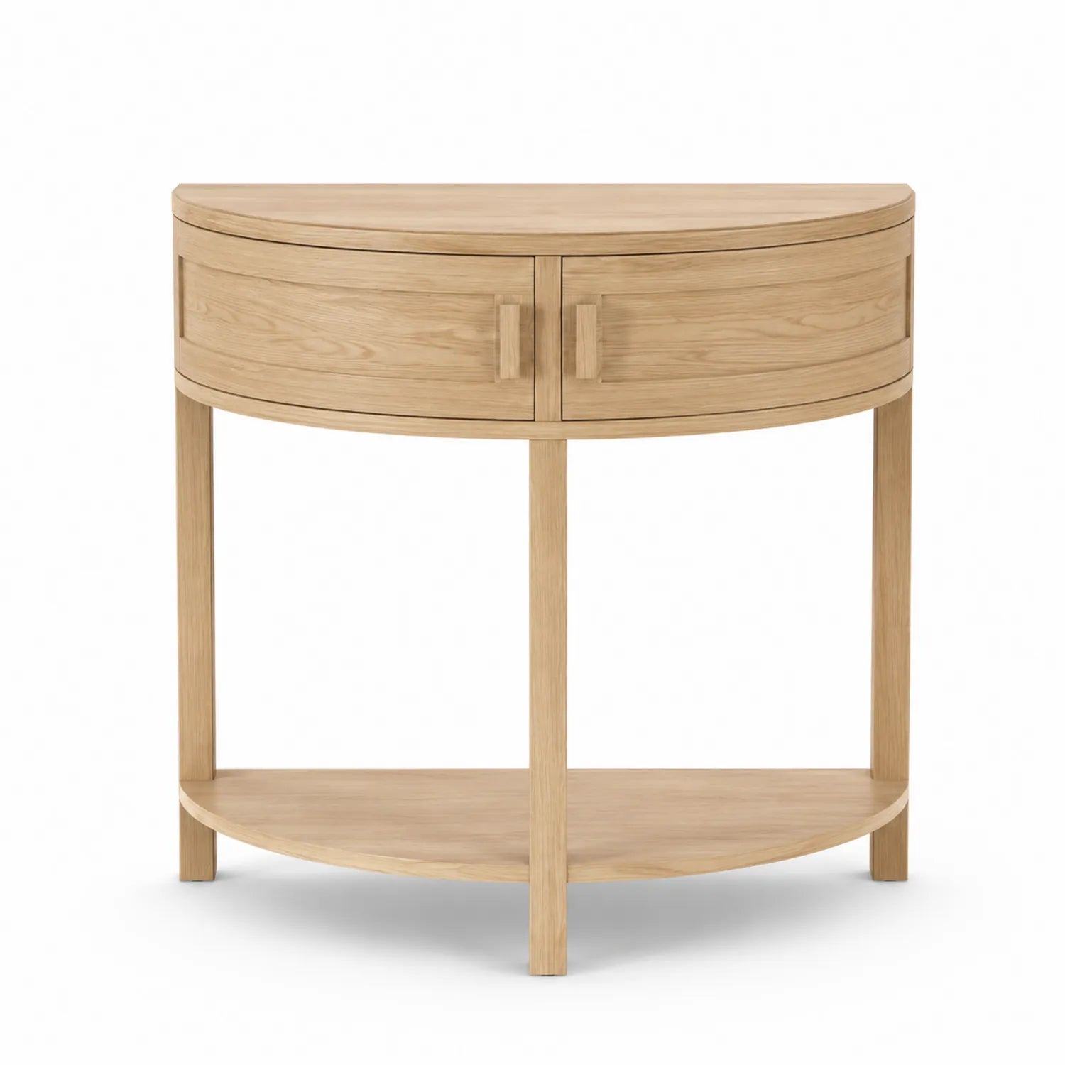 Mesa consola de madera con dos cajones 76x35x80 cm