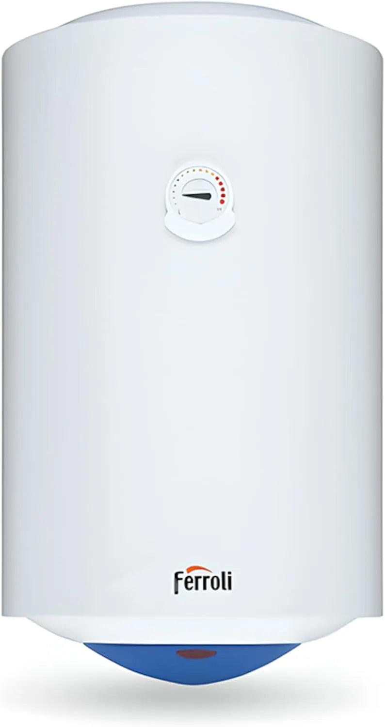 Aquecedor de água elétrico Vertical 80 L Ferroli Calypso, Tanque vitrificado, Anodo de magnésio, Isolamento de poliuretano