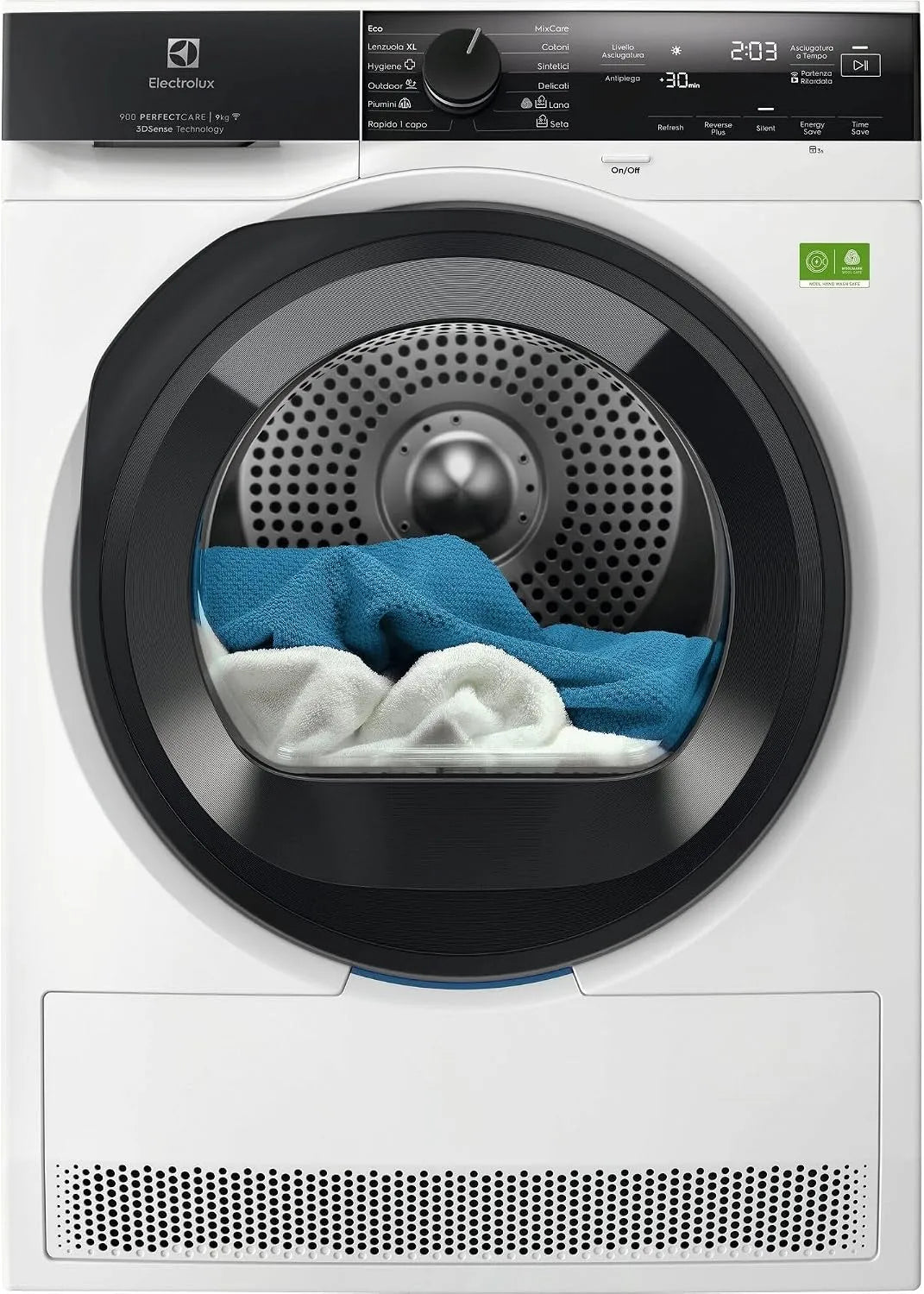 Secador de 9 kg de Electrolux com bomba de calor, classe A, 12 programas, conectividade inteligente, tecnologia 3DSense, filtro EcoFlow