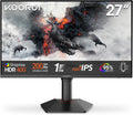 Monitor de jogos KOORUI 27' 200 Hz, QHD 1440P, IPS rápido, 1ms, HDR400, Sincronização Adaptiva, HDMI/DP, Altura ajustável
