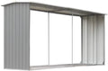 vidaXL Abrigo em aço galvanizado para madeira 330x92x153 cm, cinzento