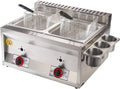 DJXLMN Cilindro de gás duplo 20 L aço inoxidável - perfeito para cozinha profissional e doméstica com cesta para fritas e frango