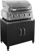 sweeek Grill de gás 4 queimadores com bandeja de gordura, Módulo de cozinha externa aço 80 cm
