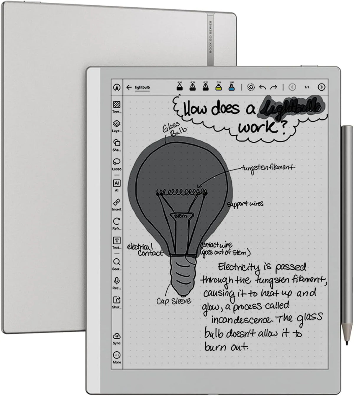 Liser digital BOOX Lumi 10.3'' Gen2 com E-Ink 64 GB Ecrã Android