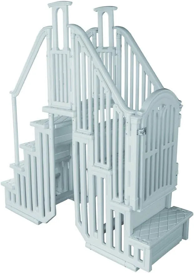 Habitat et Jardin Escada dupla para piscina com barreira de segurança para crianças