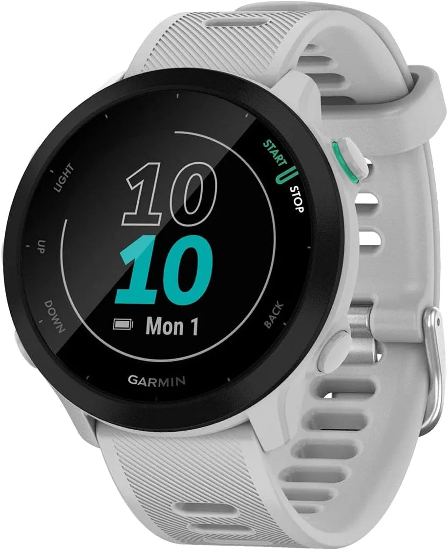 Garmin Forerunner 55 - GPS Foot Race Watch com Coaching e Rastreamento Cardíaco - Branco