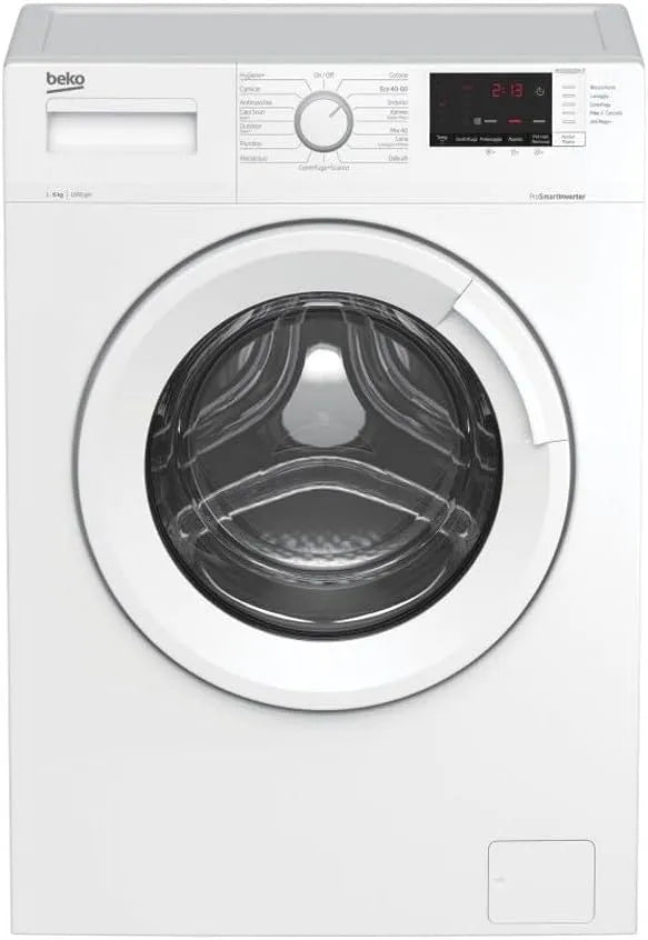 Máquina de lavar roupa Beko Slim 6 kg 40 cm Classe de inversão D 1000 rpm Branco