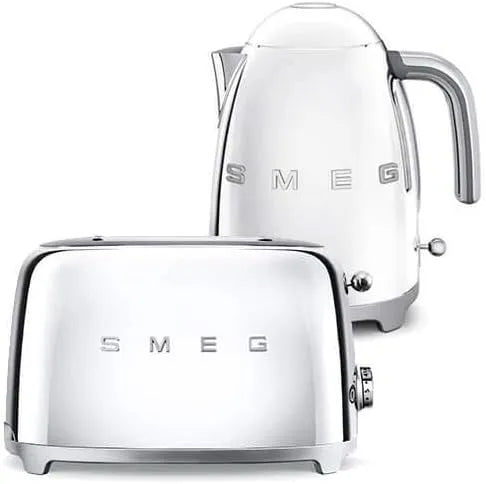 Smeg Grate-Pain e Kettle conjunto anos 50 - 2 faixas de aço inoxidável