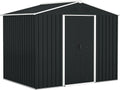 Aço de cabine de jardim Outsunny, Desconto ao ar livre com portas deslizantes, 236x174x190 cm, cinzento