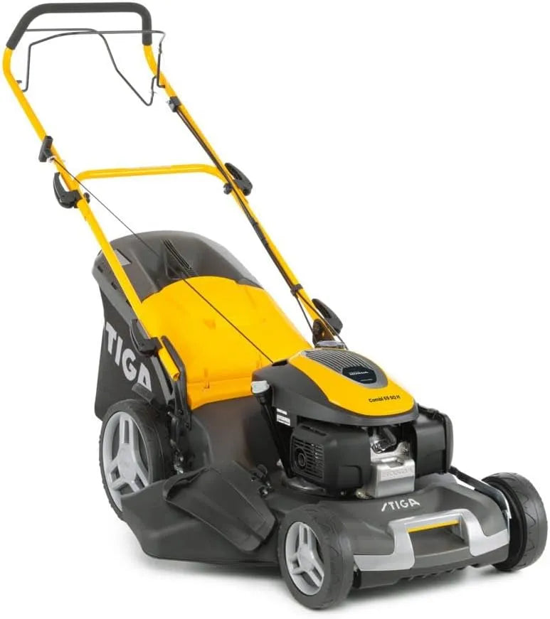 Auto-suficiente STIGA cortador de grama 55 SQ H - Honda 201cc motor, 4 modos de corte, largura 51 cm, 70 L