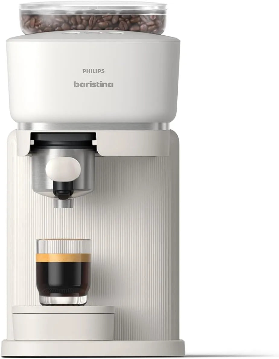 Philips Baristina Compact Espresso Machine - 16 barras com moedor encastrado - Filtro Branco