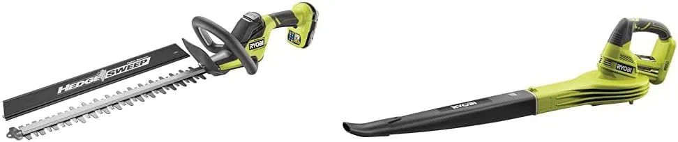 RYOBI Tamanho-Cabelos 18 V Um+ com bateria e carregador, lâmina 50 cm, e Swipe 245 km/h sem bateria