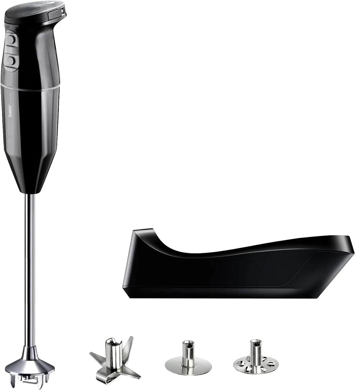 bamix Misturador de Bunger sem pão PRO 250 W com acessórios, preto, feito na Suíça