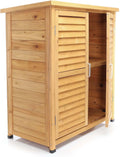 WilTec Abrigo de jardim em Spicea com Portas Duplas para Terraço e Varanda - 870 x 465 x 916 mm