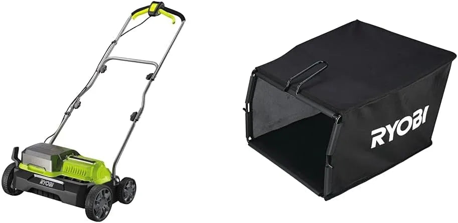18 V RYOBI One+ 35 cm sem fios Scarifier com motor sem escovas e bandeja flexível 55 L