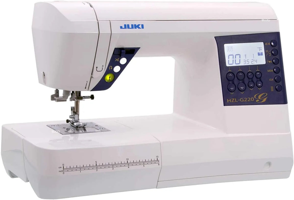 Máquina de costura eletrônica JUKI HZL-G220 com função de corte automático em fil - Branco