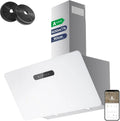 CIARRA exaustor Inclinada 90 cm 650 m³/h CIRRA - Classe A+++ - Filtro de Carbono e comando tátil Incluído, 3 velocidades com Boost, Iluminação LED Variável