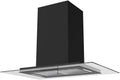 BELDEKO Cauche da ilha de vácuo 90 cm – 556 m³/h – 3 velocidades – Timer – Filtros de aço inoxidável – Preto elegante