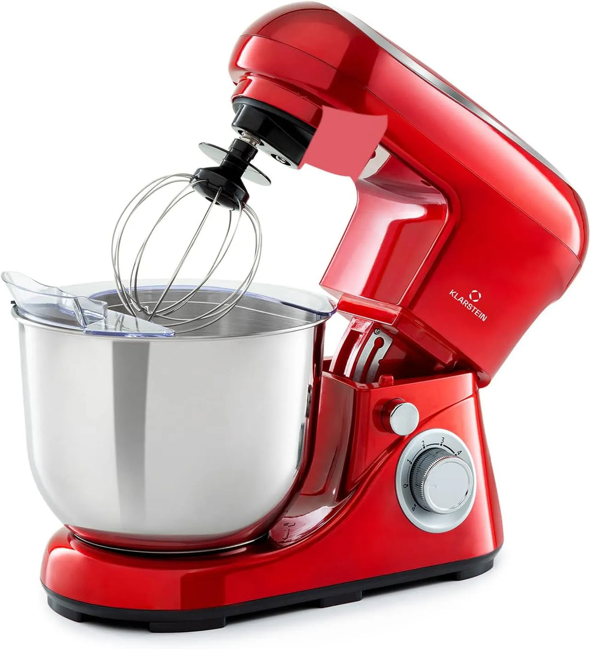 KLARSTEIN robô de cozinha multifunções, Bol 5 L, 1300 W, Colar Crochet, Batedor de solas com rotação planetária, 6 velocidades
