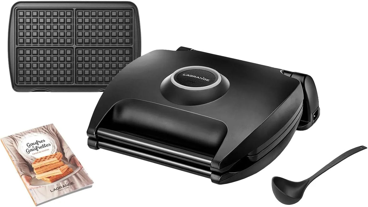 LAGRANGE Máquina de waffle 5x8 com 4 placas intercambiáveis