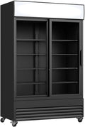 Générique 730 L prateleira refrigerada com portas deslizantes e iluminação LED