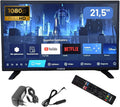 TEBER Smart TV Android 21,5' Full HD com DVB-S2/C/T2,12 V/230 V Adaptador para autocaravanas, Caravanas e Barcos