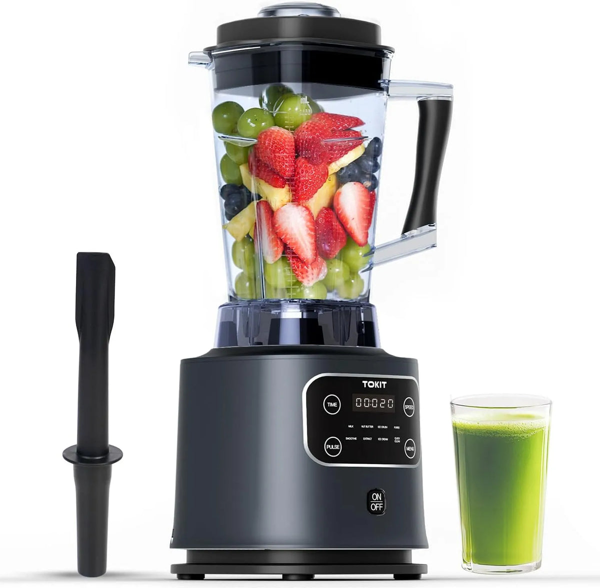 Blender TOKIT 1400 W 2000 ml com ecrã tátil LCD, 8 Menus e 9 Velocidades