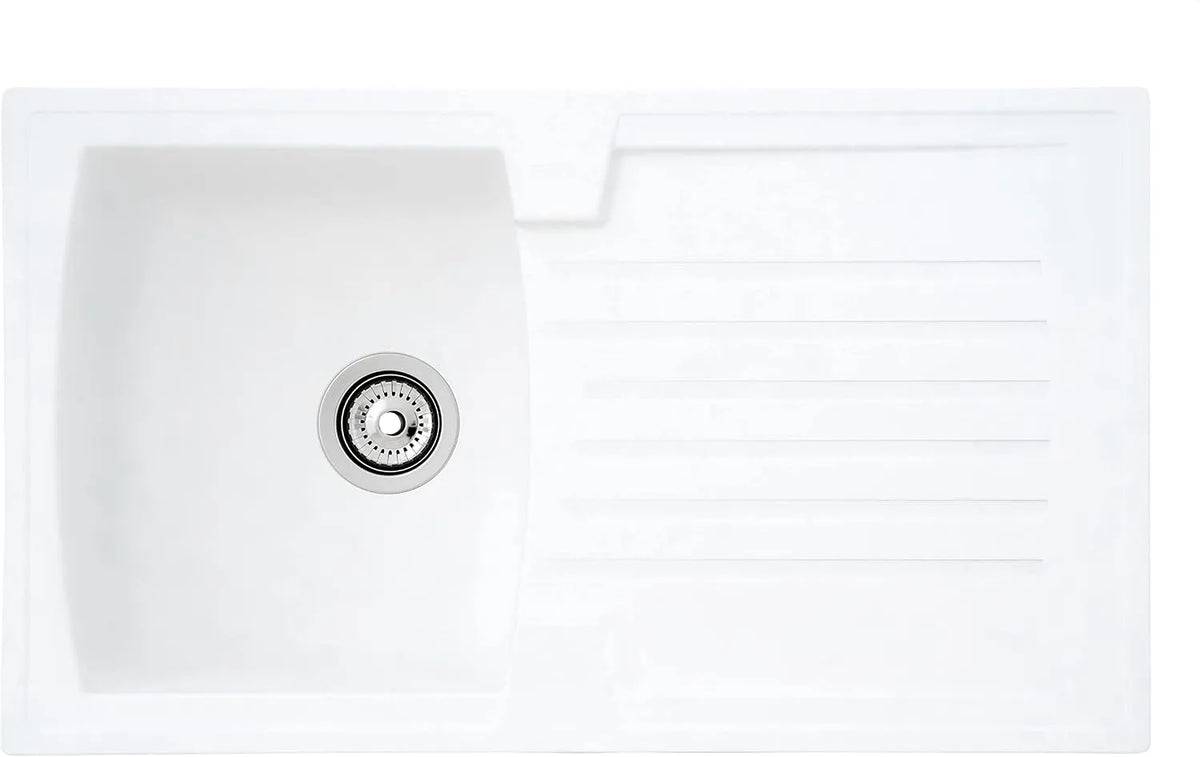 Granito branco Sink Respekta, 86x50 cm, Para Móveis 45 cm