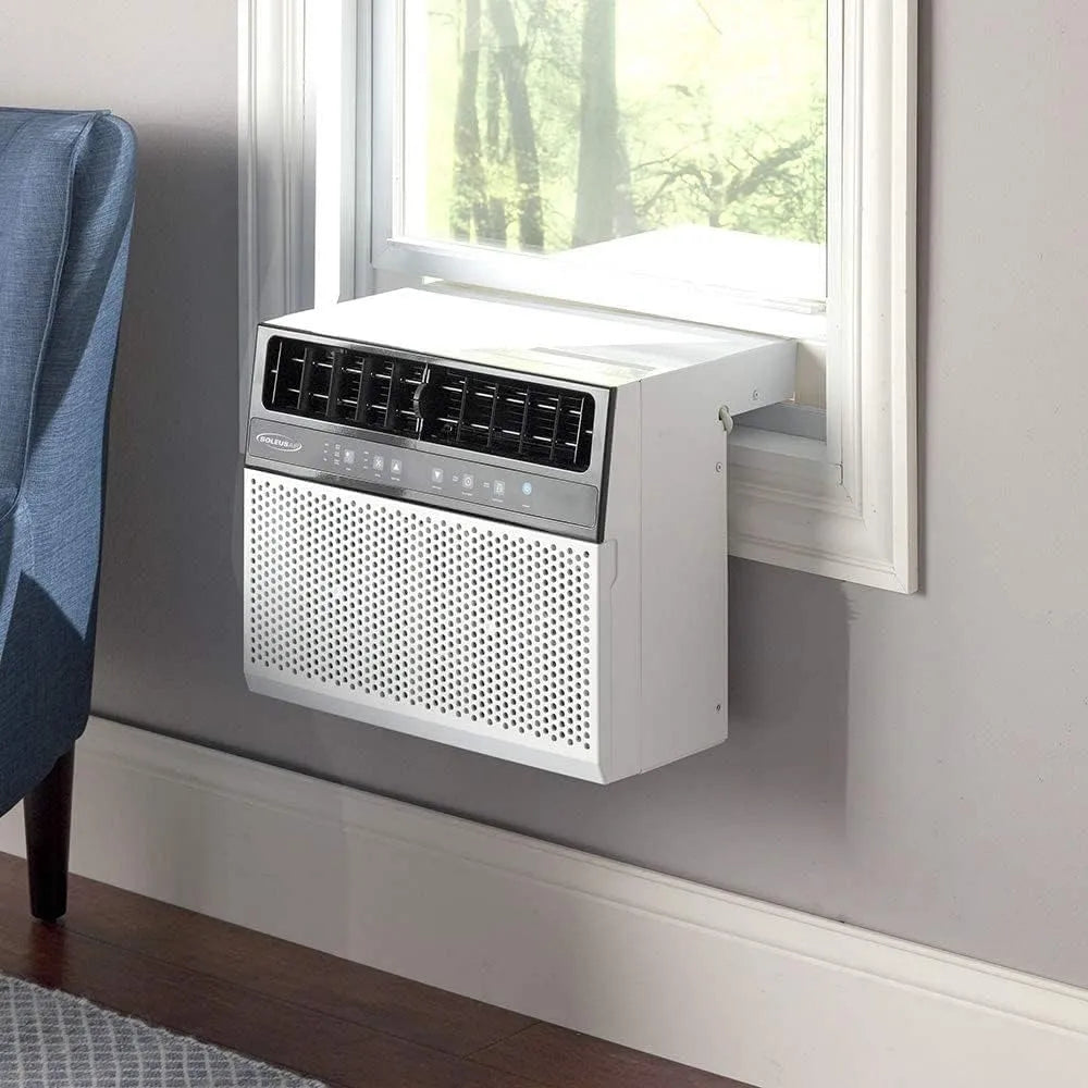 Ar condicionado Soleus Air 8000 BTU com Wi-Fi, silencioso e seguro, vista para a janela