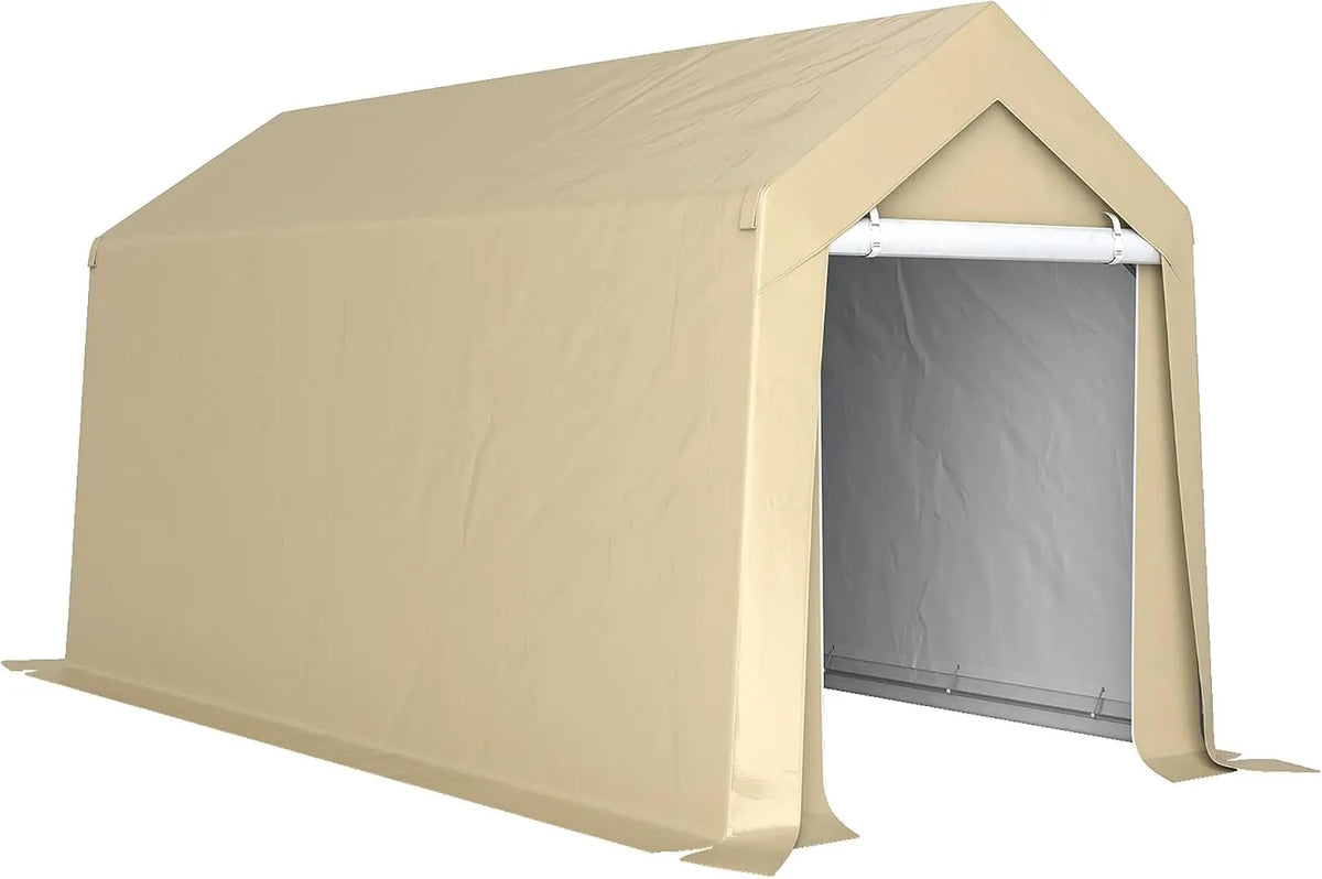 Outsunny Abrigo de jardim exterior 2x3,6m UV impermeável com estrutura de aço e porta grande