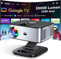 HORLAT 4K UHD 1500 ANSI Projector, Google e Netflix Integrated TV, Autofocus com WiFi 6 e Bluetooth 5.2, compatível com HDR10,38000 Lumens para Cinema em Casa