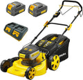 Nemura Cortador de relva autopropulsora 80 V elétrico - Largura de corte 46 cm - Até 500 m² - Inclui função de muchagem - Baterias e carregadores Fornecido - Fabricação em francês