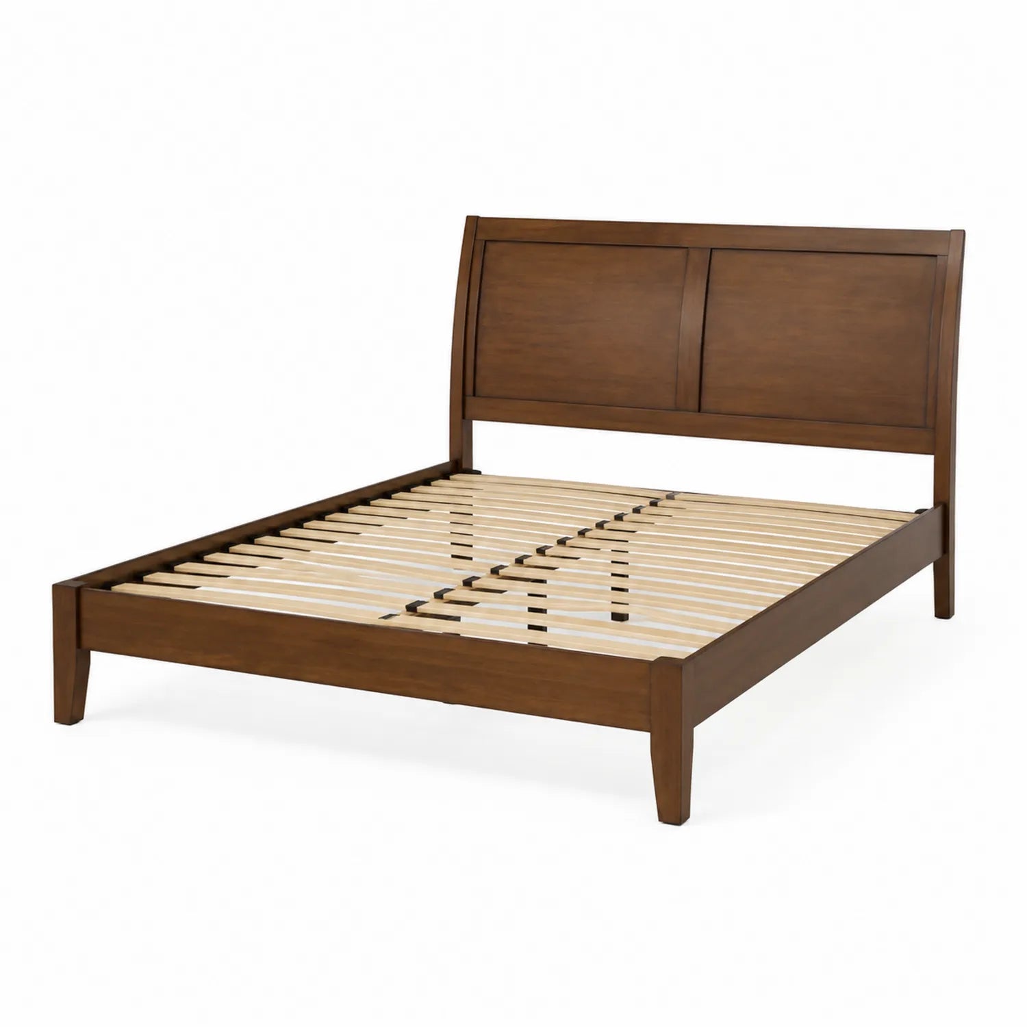 Cama de madera maciza marrón 200cm x 150cm