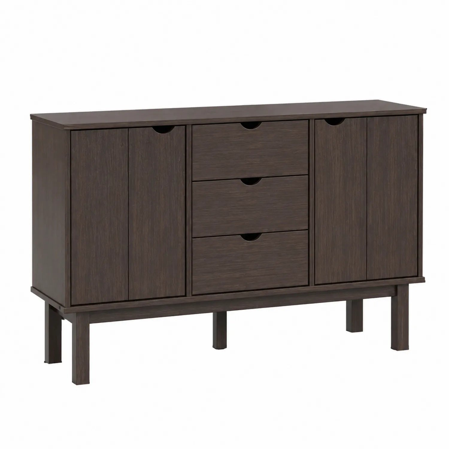 Aparador de madera MDF marrón 80x120x40 cm