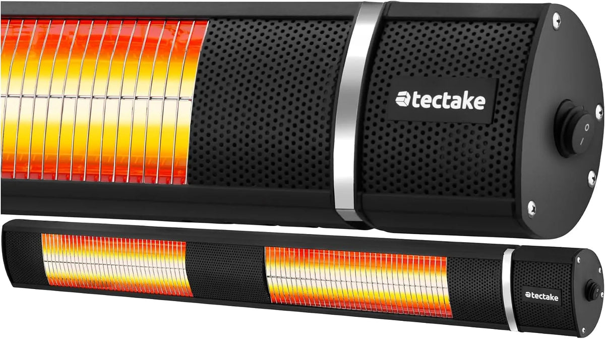 tectake Radiador silencioso infravermelho para exterior e interiores - 1000 W, 2000 W, 3000 W