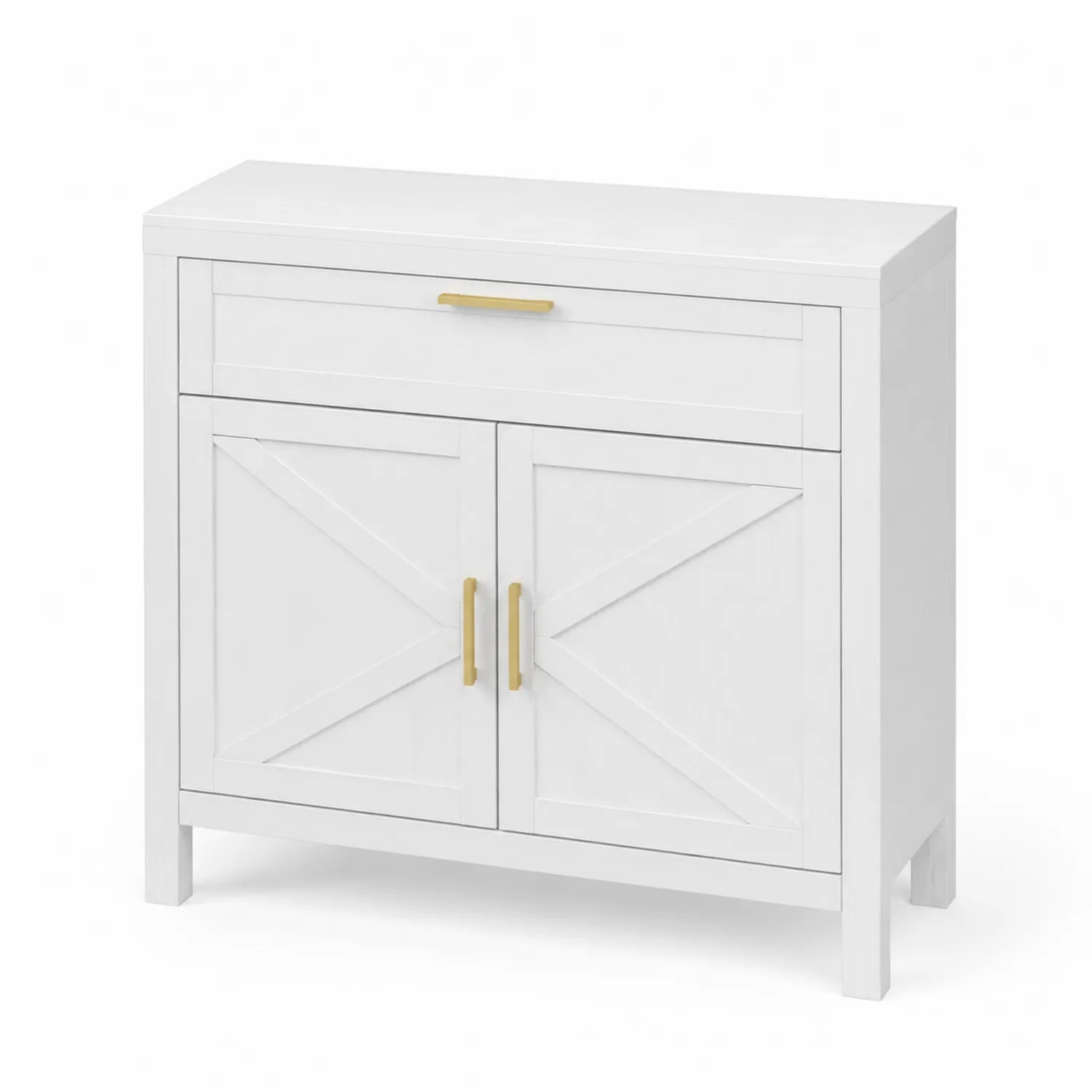 Aparador de madera con dos puertas y un cajón