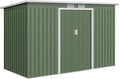 Abrigo de jardim de metal Outsunny XXL com portas e arejamentos de segurança - 280x130x172 cm