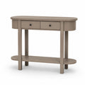Consola de madera MDF color Beige con cajones y estante 100x30x80cm