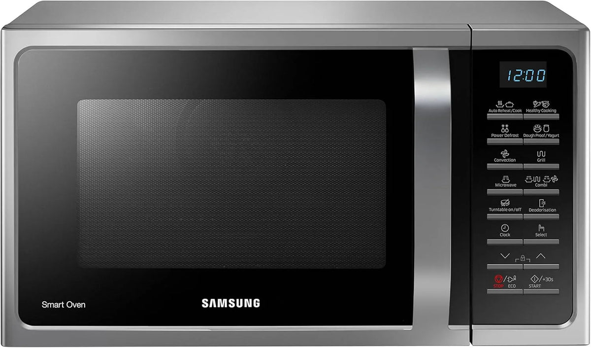 Microondas combinados Samsung 28 L, 900 W, Grill 1500 W, SmartOven, Prata