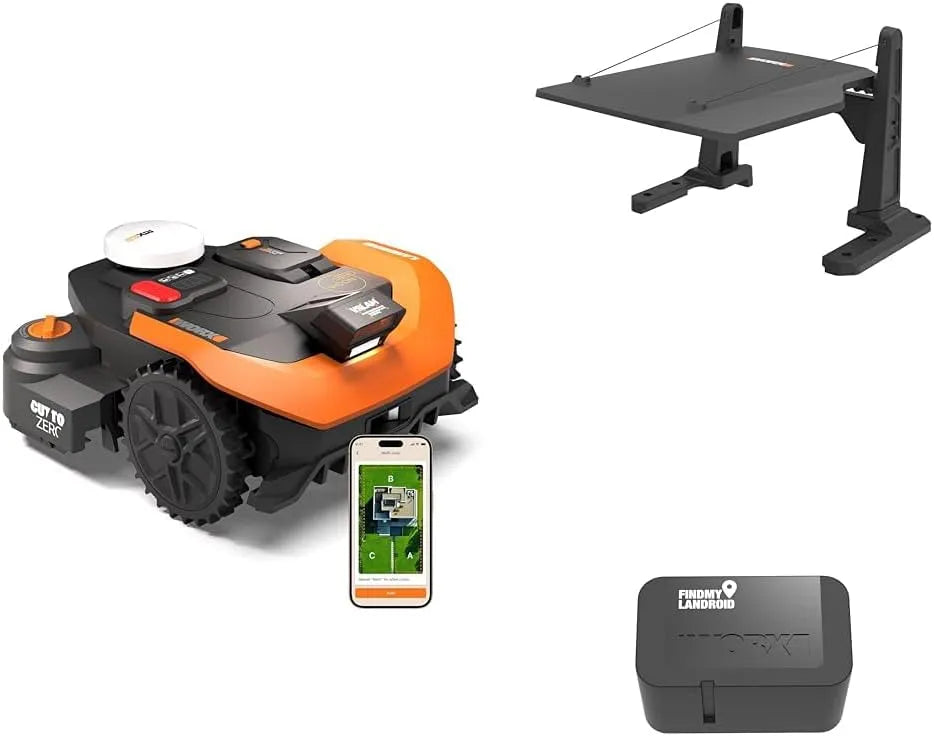 WORX Vision Robot 2WD 3000 m² cortador de grama com IA e garagem