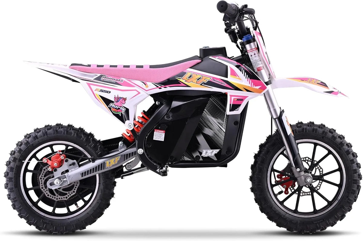 LXF Mini bicicleta elétrica 550 W para crianças - Rosa