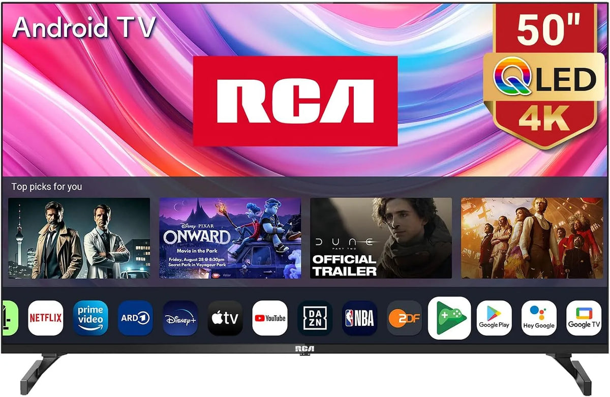 RCA TV QLED 50' 4K UHD Smart Android com HDR e Dolby Audio