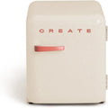 CREATE Frigorífico Retro 48 L Terracotta, Minibar Eco-Energia com Manípulo de Tijolo, Design Vintage