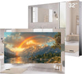 SYLVOX Espelho TV impermeável 32 polegadas, Google TV 1080P IP65 para casa de banho
