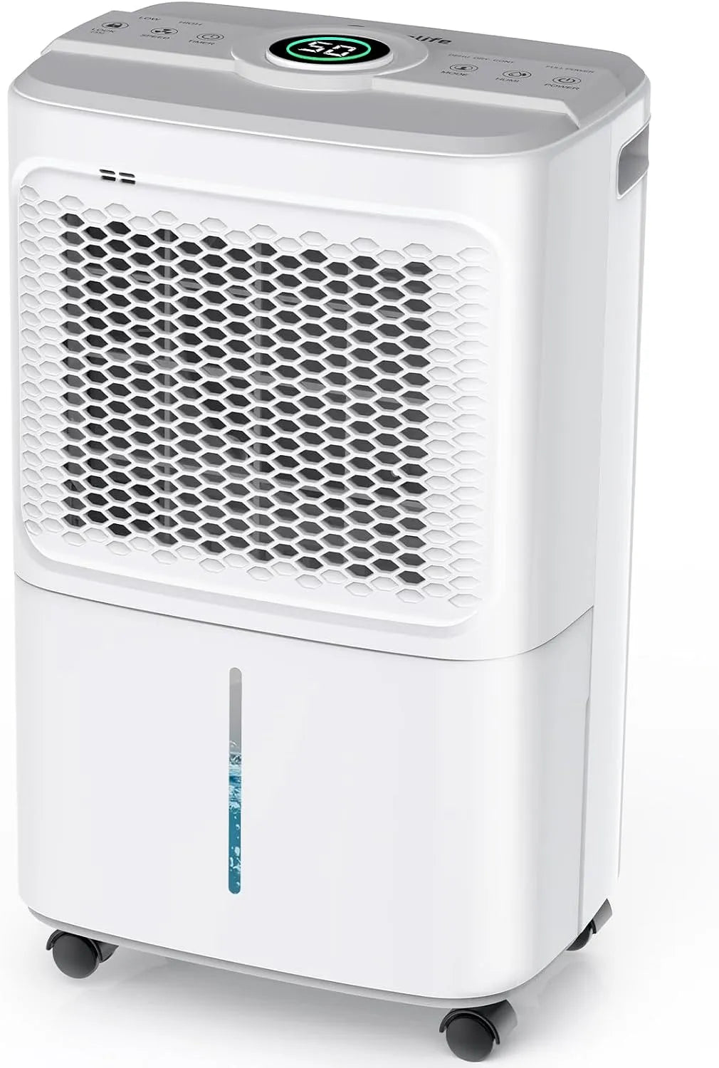 crecolife Desumidificador económico 12 L, ecrã Digital, comando tátil, 3 Modos, Temporizador 24H, Vidange flexível