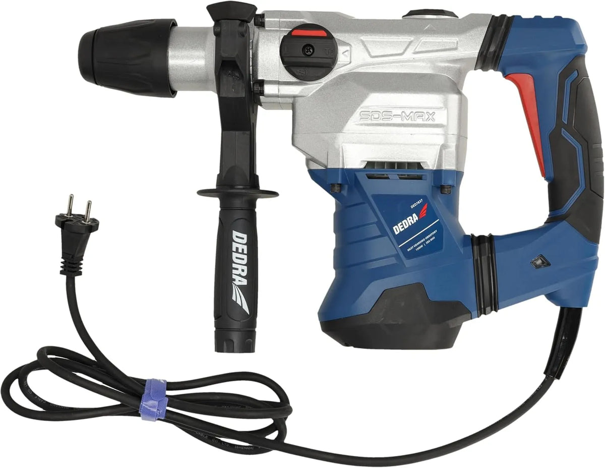 Dedra Martelo Demolidor SDS-MAX 1500 W, 12J, 40 mm Concreto, LED, 4100 BPM, 6,8 kg