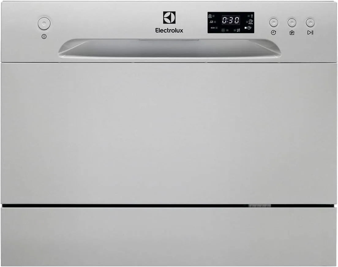 Mini Lavagem Máquina Electrolux Série 600,6 Talheres, 6 Programas, Prata, 55 cm