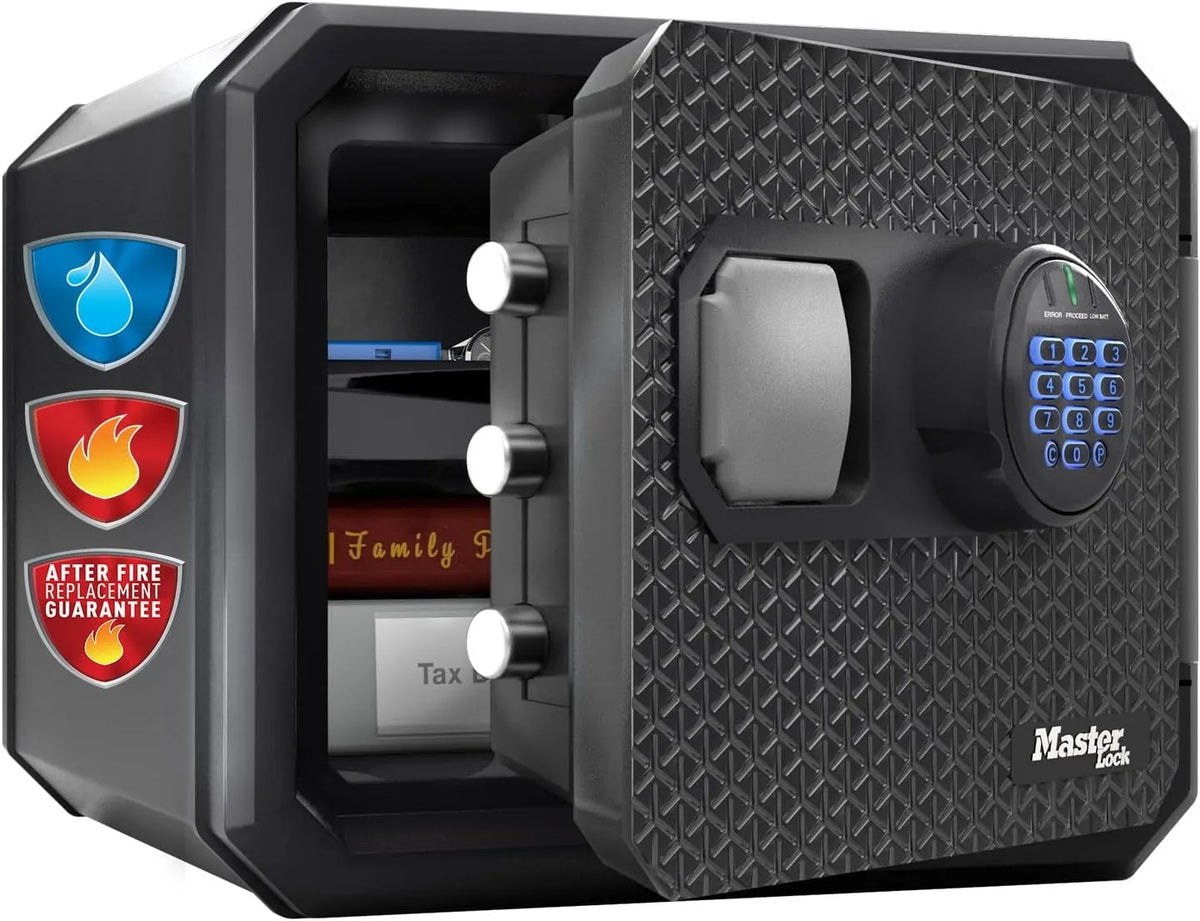 Master Lock Resistente ao fogo e à água, 23 L, bloqueio digital, ideal para casa e escritório
